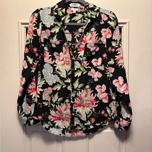 Express Black Floral Women's Blouse